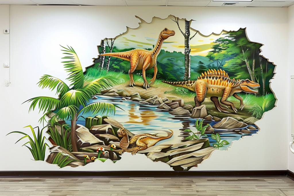 壁紙プリントの制作例・サンプル_ダイナソー、恐竜